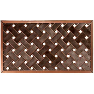 Durvju paklājs BESK 9134467 gumijas 40x70 cm zelta brūns