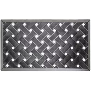 Durvju priekšauts BESK 9134474 gumijas pelēks 40x70 cm