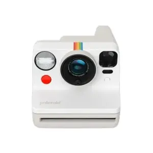 Instant Camera Polaroid Now White Auto Focus 0.4-1.3m LED Display