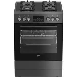 Iebūvējamā gāzes virsma ar elektrisko krāsni BEKO FBM62330GADSN 60 cm, pelēka, energoefektivitātes klase A