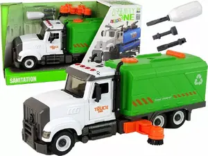 LEANToys toy sweeper accessory set Zamiatarka do Rozkręcania i Skręcania, green