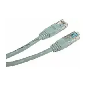Nenodrošināts Cat5 Ethernet savienojuma kabelis Logo RJ45 7 m, pelēks