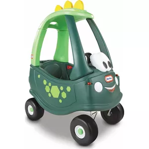 Bērnu braucamrīks Little Tikes Cozy Coupe Dino Green — minamais/kustināmais auto mazuļiem, izturīgs plastmasas korpuss, iekštelpām/āra lietošanai