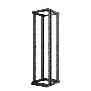Lanview ROF42UDF66BL 42U Open Rack Cabinet, Black