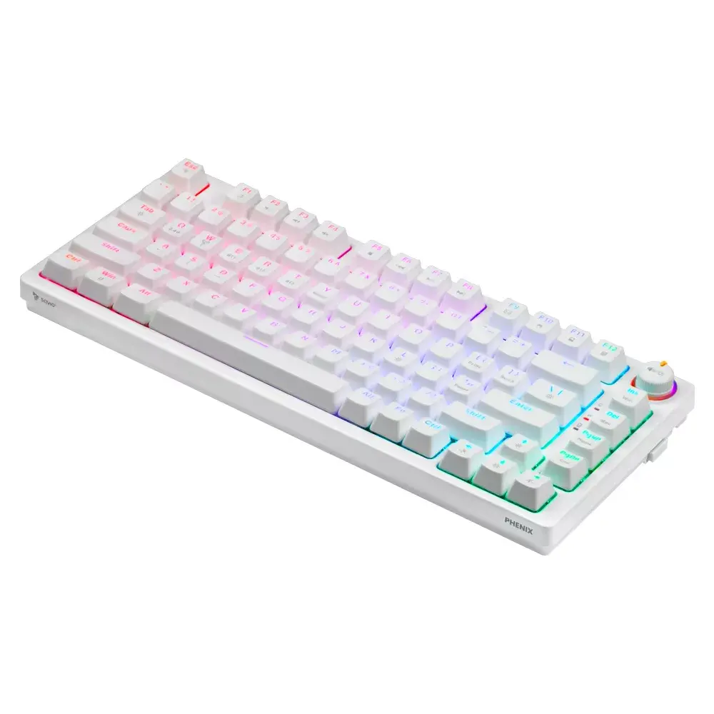SAVIO Phenix WHITE GAT RED — игровая клавиатура 82 клавиши Bluetooth Photo 3