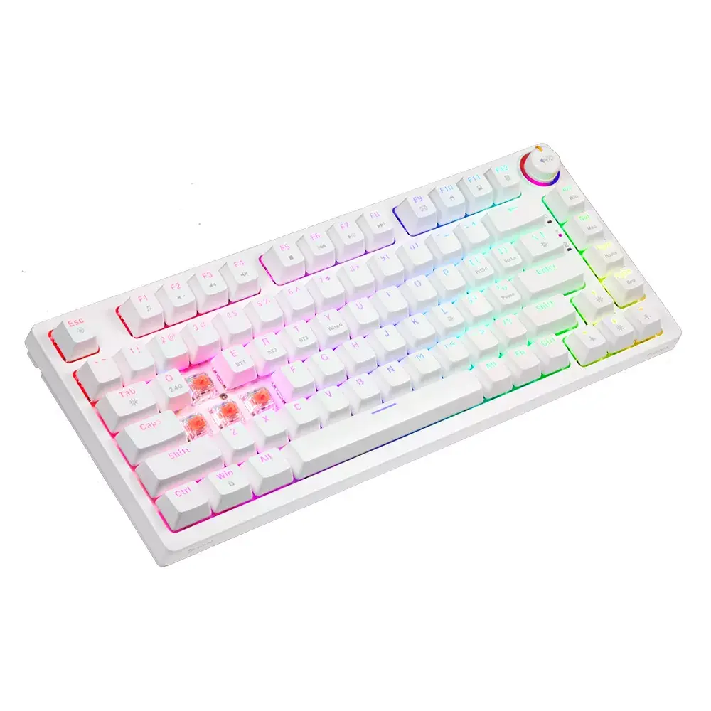 SAVIO Phenix WHITE GAT RED — игровая клавиатура 82 клавиши Bluetooth Photo 4