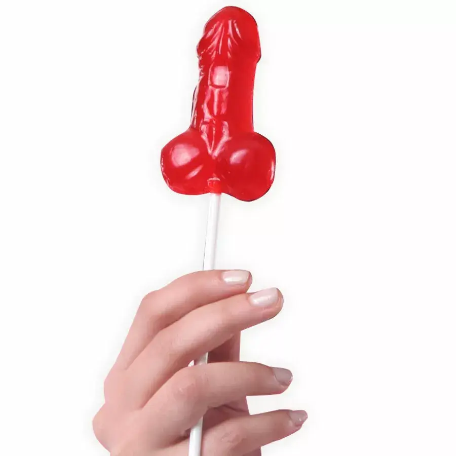 Lollipop Secret Play 'penis' zemeņu — 40 gab. Photo 2
