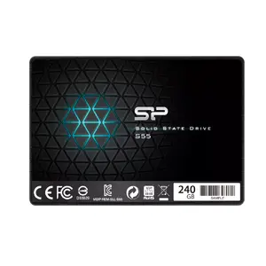2.5" SATA III SSD Silicon Power Slim S55 240 GB, TLC, 6 Gbit/s, black