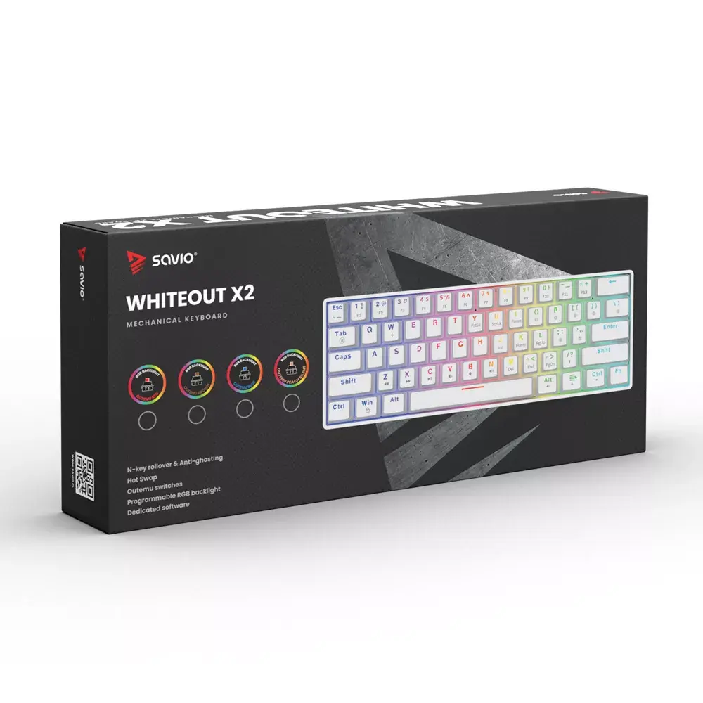 Spēļu tastatūra Savio WHITEOUT X2 PEACH Photo 7