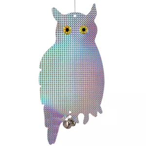 Springos GA0070 Reflective Holographic Owl Bird Repeller with Bells