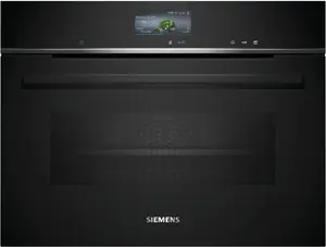 Siemens iQ700 CS736G1B1 Встраиваемый электрический духовой шкаф 47 л 3300 Вт Черный с паром, AirFry, сенсорным управлением, Wi-Fi и самоочисткой