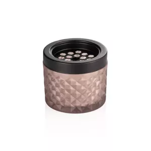 Ashtray WAS D9.5CM Outdoor Gray-Brown Glass and Metal