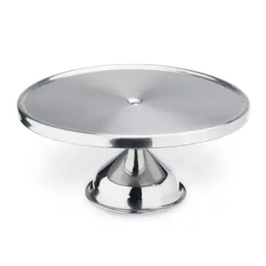 Cake stand WAS DE1231404330, 33 cm diameter, 14.5 cm height, silver