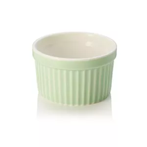 Porcelain ramekin WAS DE1234918073 85 ml, green/white – individual baking and serving dish