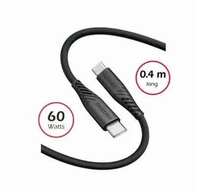SWISSTEN USB-C uz USB-C Soft Silicone 60W 0.4 m Photo 2