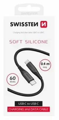 SWISSTEN USB-C uz USB-C Soft Silicone 60W 0.4 m Photo 3