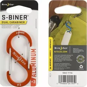 NITEIZE S-Biner Aluminium #3 Orange Carabiner SBA3-19-R6