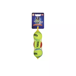 Dog toy ball Nobby Tennis ball with squeaker, multicolour, 6.5 cm diameter