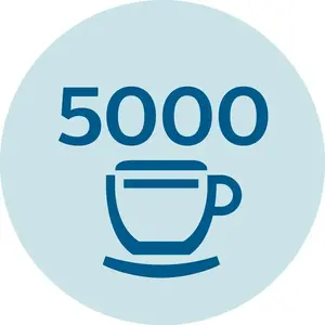 Up to 5000 cups* without descaling thanks to AquaClean