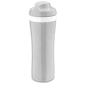 Termo krūze koziol OASE Organic 425 ml — ikdienas lietošanai, augstums 217 mm, diametrs 7,4 cm, pelēka/balta