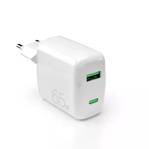 PURO lādētājs PUFCMTCUSBAC65WGWHI — 65 W AC USB‑C ātrā lādēšana klēpjdatoram, viedtālrunim, planšetdatoram, balts