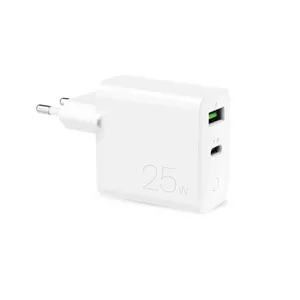 Зарядное устройство PURO FCMTCUSBAC25WPDWHI — 25 Вт USB‑C быстрое, сетевое для дома, универсальная совместимость