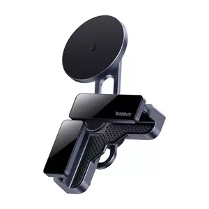 Car magnetic screen holder Baseus MaxView Gray for smartphone and tablet mounting on vehicle display