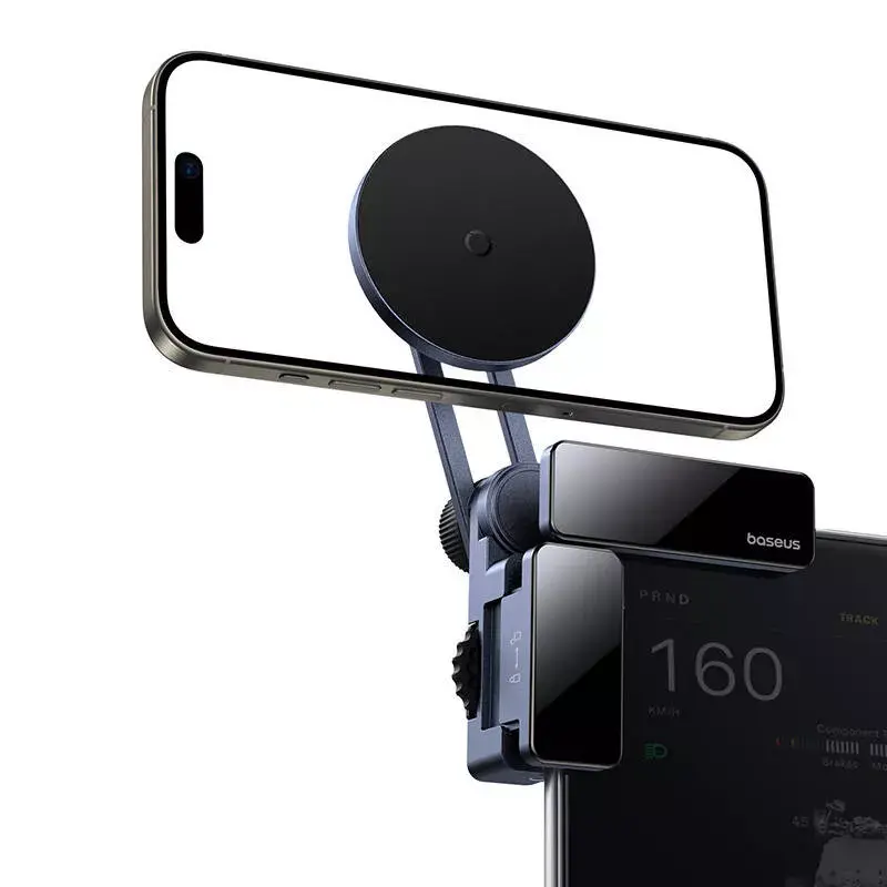 Car magnetic screen holder Baseus MaxView Gray Photo 3