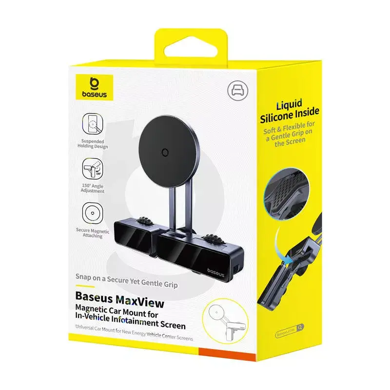 Car magnetic screen holder Baseus MaxView Gray Photo 8