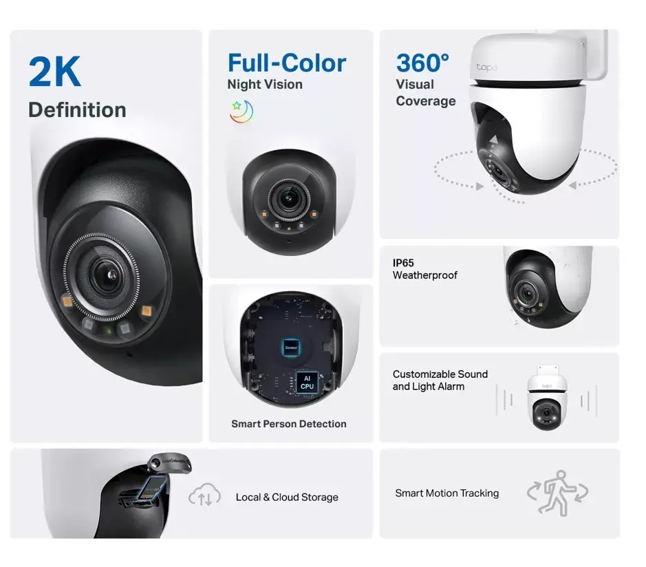 IP videonovērošanas kamera TP-Link Tapo TC41 Dome Photo 3