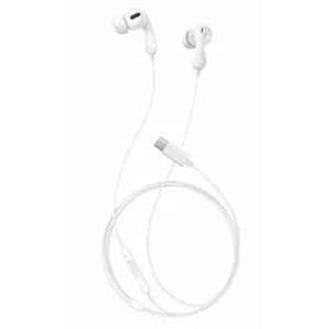 Vadu austiņu komplekts Baseus Encok CZ20 ausīs ievietojams ar USB-C, kabelis 1.1 m, 32 Ω, 20–40000 Hz, balti/melns
