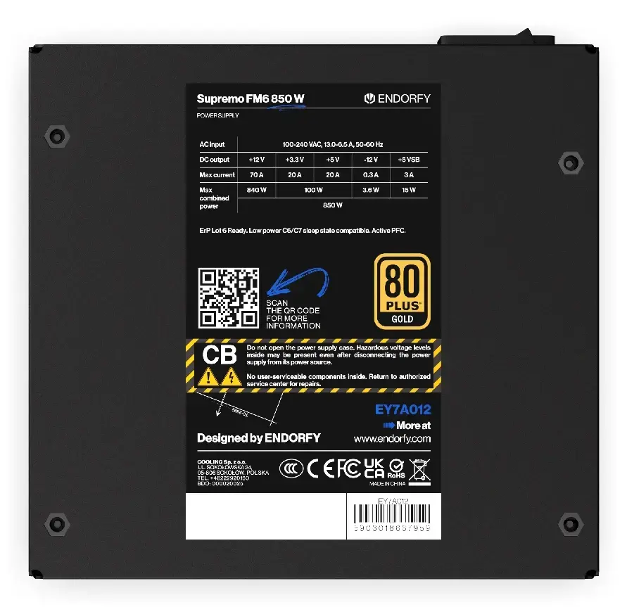 ENDORFY Supremo FM6 850 W блок питания Photo 8
