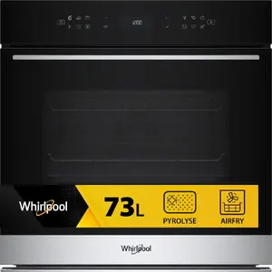 Электрический встраиваемый духовой шкаф Whirlpool WOI78PT1SXA Средний 73 л Черный и нержавеющая сталь с сенсорным управлением грилем конвекцией и самоочисткой