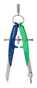 Compass Staedtler Mars comfort 556 — metal/plastic, maximum diameter 23 cm, Blue/Green/Silver