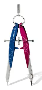 Compass Staedtler Mars comfort 556 — metal/plastic, max diameter 23 cm, colours Blue/Silver/Violet