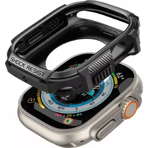Aizsargvāciņš Spigen Rugged Armor priekš Apple Watch Ultra 49 mm — matēti melns