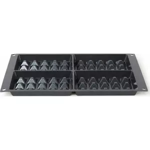 Patisse silicone waffle mold 29 x 17 cm, black, 4 compartments