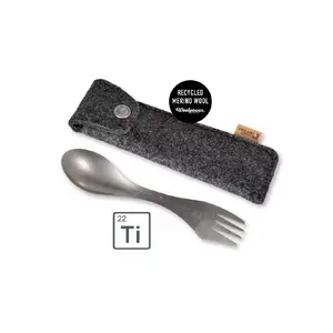 Camping tableware set Light My Fire Spork Kit Titanium — titanium spork and compact kit