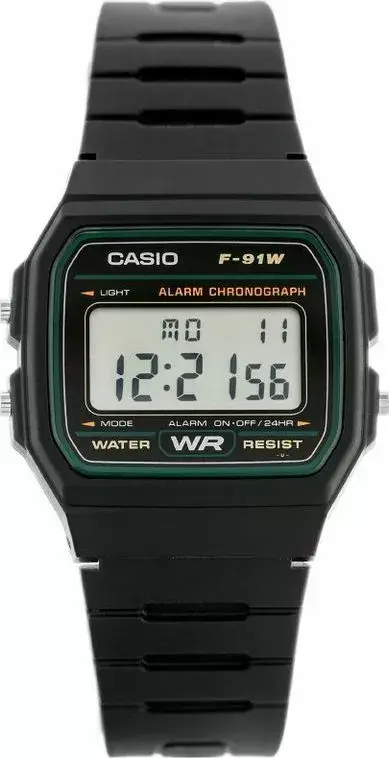 Casio F-91W-3DG vīriešu digitālais pulkstenis ūdensizturīgs