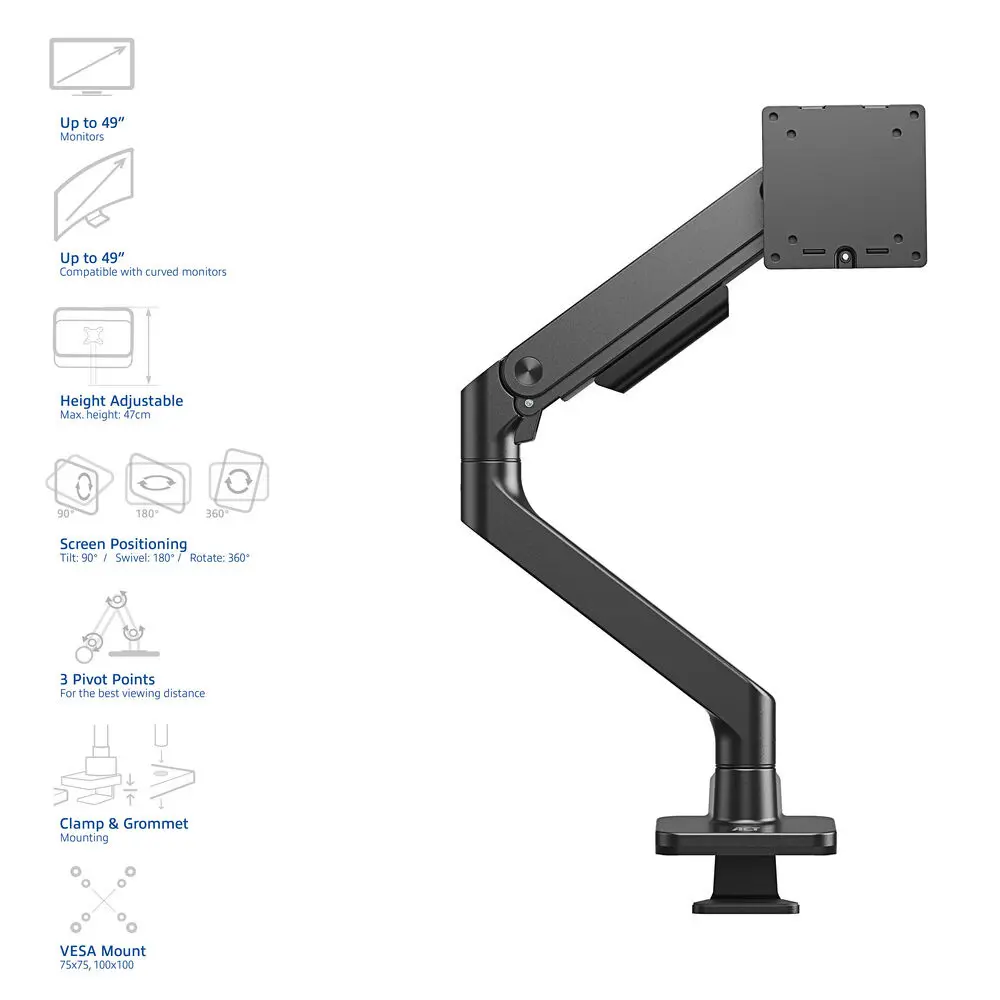 ACT AC8340 Premium Office Gas Spring Monitor Arm Photo 16