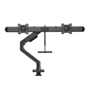 ACT Monitor arm 32" office premium gas spring crossbar 2 monitors