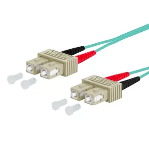 Fibre optic cable METZ CONNECT 151J1EOEO15E SC I-V(ZN) H 1.5 m Aqua