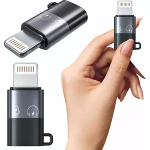 USB adapter Mozos ASM-6 Lightning to USB-C, black
