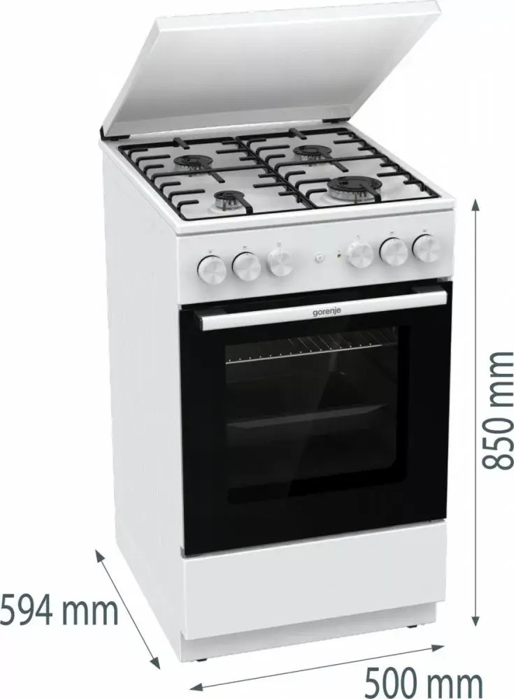 Gorenje GK5A22WH газо-электрическая плита 60 см Photo 9