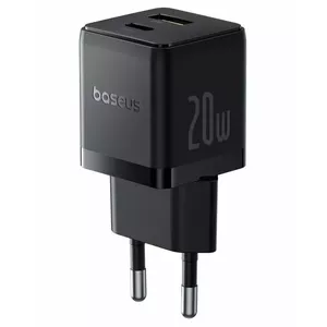 Сетевое зарядное Baseus Rychlon 20W — 1× USB‑A, 1× USB‑C, PD и QC 3.0