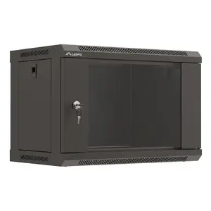 Wall-mounted rack LANBERG WF03-5306-10B 6U, 60 kg, key lock, black