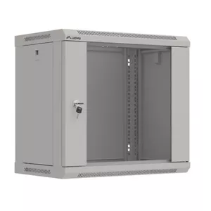 Wall-mounted rack LANBERG WF03-5309-10S 9U 540x350 mm grey with glass doors