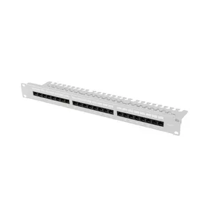 Patch panel LANBERG PPU6-1124-S 24-port 1U 19" Cat6 UTP with cable organizer
