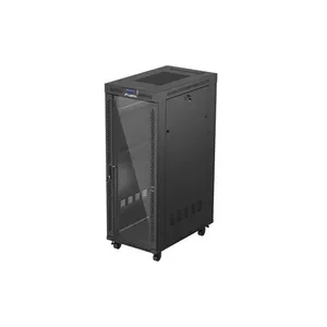 Шкаф стоечный 19" LANBERG FF01-6032-12BL 32U, черная стеклянная дверь