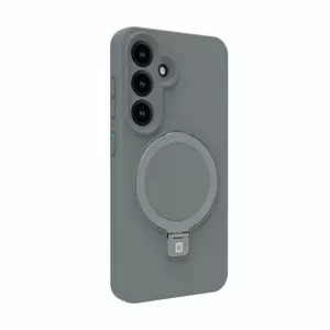 Защитный магнитный силиконовый чехол Evelatus для Samsung Galaxy S25, серебристый